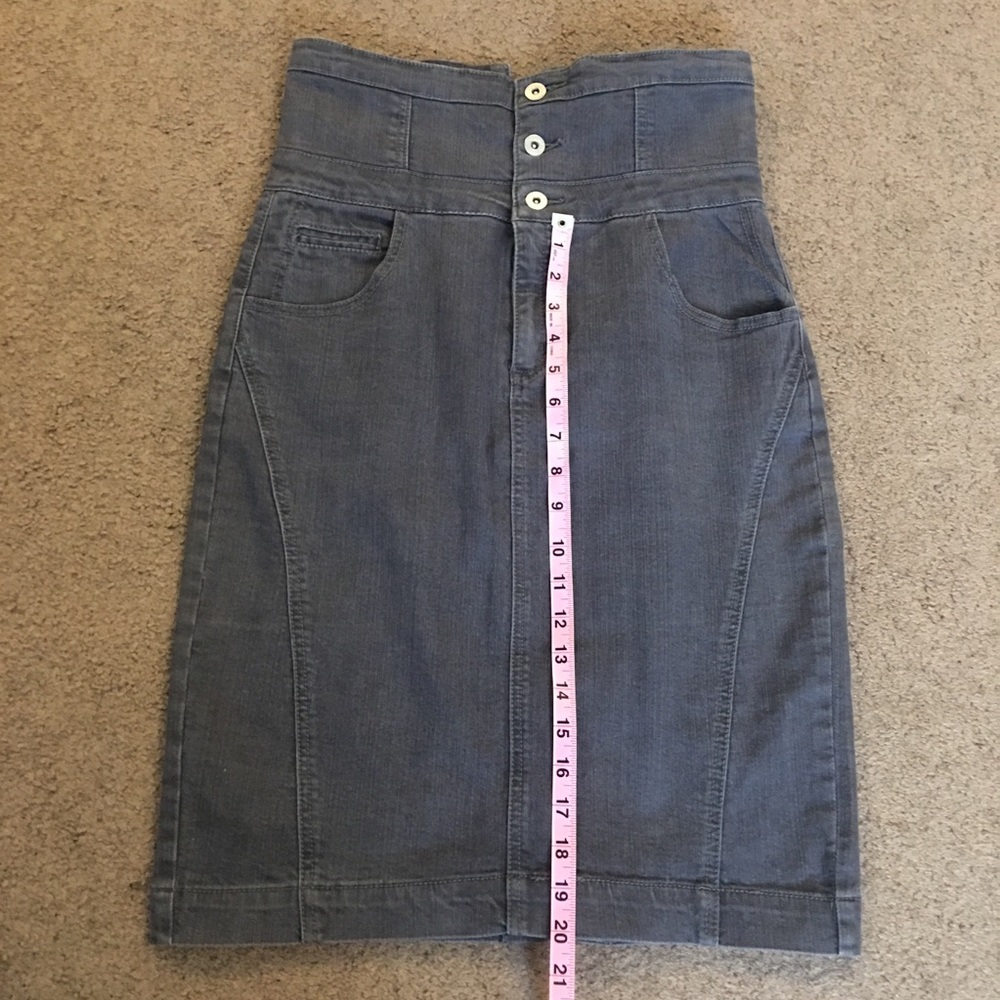 High waisted denim skirt - Picture 3 of 7